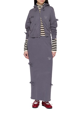 Figure View - Click To Enlarge - GOODBAI - X Lane Crawford Zip Up Bow Detail Hoodie