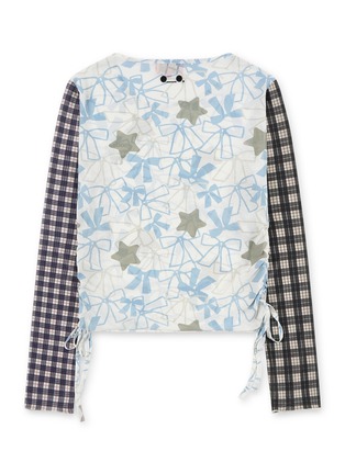 Back View - Click To Enlarge - GOODBAI - Long Sleeve Printed Drawstring Top