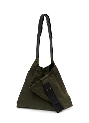 Detail View - Click To Enlarge - DISCORD YOHJI YAMAMOTO - Leather Trim Patch Dot Tote Bag