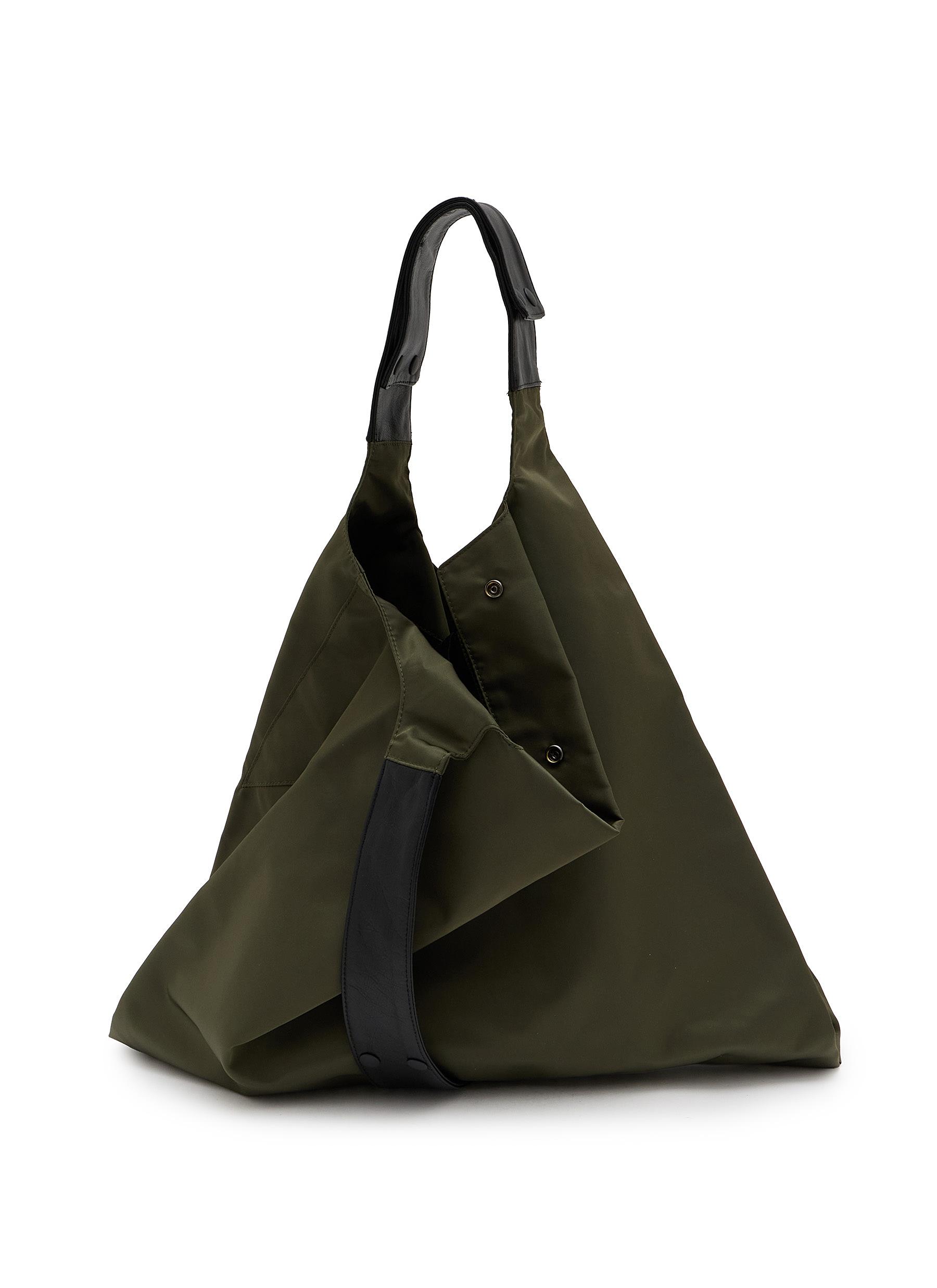 DISCORD YOHJI YAMAMOTO | Leather Trim Patch Dot Tote Bag | Men