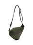 Detail View - Click To Enlarge - DISCORD YOHJI YAMAMOTO - Leather Trim Curve Crossbody Bag
