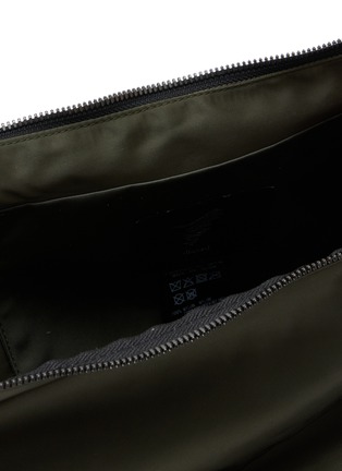 Detail View - Click To Enlarge - DISCORD YOHJI YAMAMOTO - Leather Trim Curve Crossbody Bag