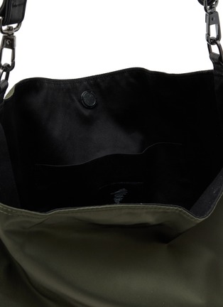 Detail View - Click To Enlarge - DISCORD YOHJI YAMAMOTO - 2-Tuck Leather Trim Crossbody Bag