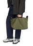 Front View - Click To Enlarge - DISCORD YOHJI YAMAMOTO - Leather Trim Convertible Bag