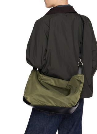 Figure View - Click To Enlarge - DISCORD YOHJI YAMAMOTO - Leather Trim Convertible Bag