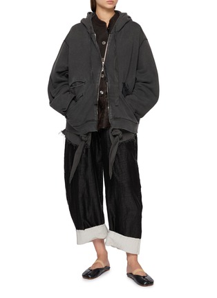 Figure View - Click To Enlarge - MIDORIKAWA - Two-way Zip Hoodie