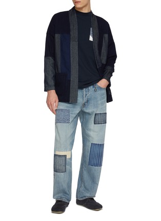 Figure View - Click To Enlarge - FDMTL - Classic fit Patchwork Denim
