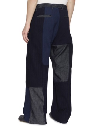 Back View - Click To Enlarge - FDMTL - Patchwork Dark Wash Jeans