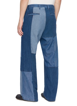 Back View - Click To Enlarge - FDMTL - Patchwork Dark Wash Jeans
