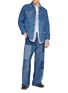 Figure View - Click To Enlarge - FDMTL - Patchwork Dark Wash Jeans