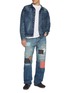 Figure View - Click To Enlarge - FDMTL - Classic fit Patchwork Denim
