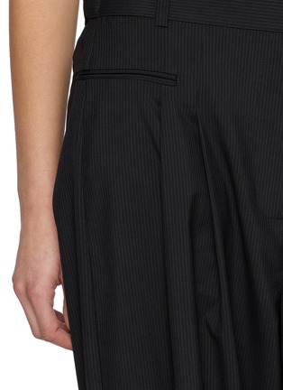  - ST. AGNI - Pleated Pinstripe Wool Blend Pants