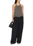 Figure View - Click To Enlarge - ST. AGNI - Pleated Pinstripe Wool Blend Pants
