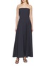 ST. AGNI Strapless Rouleau Cotton Blend Maxi Dress