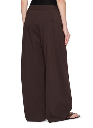 Back View - Click To Enlarge - ST AGNI - Relaxed Pleat Cotton Blend Pants