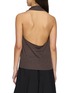 Back View - Click To Enlarge - ST. AGNI - Deep V Open Back Halter Wool Knit Top