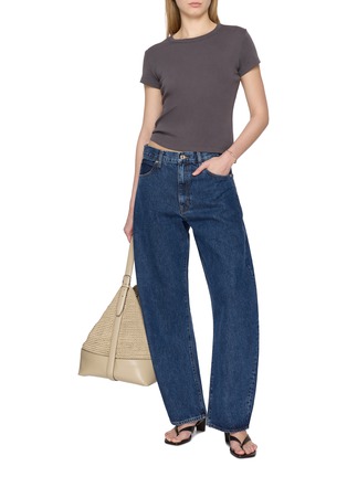 Figure View - Click To Enlarge - ST. AGNI - Crewneck Cropped Organic Cotton Baby T-Shirt