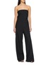 ST. AGNI Strapless Open Back Pinstripe Jumpsuit