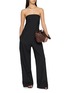 Figure View - Click To Enlarge - ST. AGNI - Strapless Open Back Pinstripe Jumpsuit