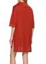 Back View - Click To Enlarge - LACOSTE - Nakoma Open Polo Collar Mini Dress