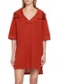 LACOSTE Nakoma Open Polo Collar Mini Dress