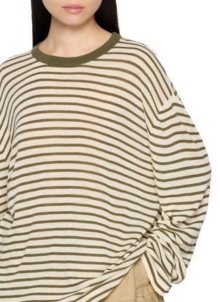  - INTO THE EAST - Striped Long Sleeve Knit T-Shirt