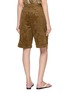 Back View - Click To Enlarge - INTO THE EAST - Floral Velvet Bermuda Shorts