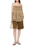 Figure View - Click To Enlarge - INTO THE EAST - Floral Velvet Bermuda Shorts