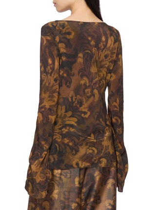 Back View - Click To Enlarge - INTO THE EAST - Acanthus Oil Paint Long Sleeve Top