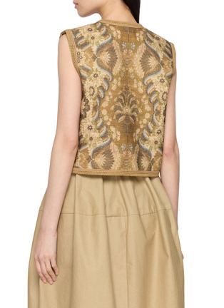 Back View - Click To Enlarge - INTO THE EAST - Palmette Button Knot Vest