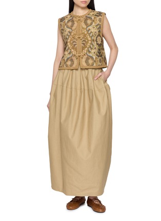 Figure View - Click To Enlarge - INTO THE EAST - Palmette Button Knot Vest