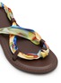 Detail View - Click To Enlarge - STRINGART - Flat Scarf Tie Vegetable Tanned Leather Sandals