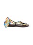 STRINGART Flat Scarf Tie Vegetable Tanned Leather Sandals