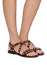 Figure View - Click To Enlarge - STRINGART - Studded Leather Sandals