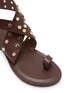 Detail View - Click To Enlarge - STRINGART - Studded Toe Ring Leather Sandals