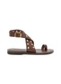 STRINGART Studded Toe Ring Leather Sandals