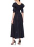 Back View - Click To Enlarge - DÔEN - Ischia Smocked Puff Sleeve Cotton Dress