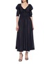 DÔEN Ischia Smocked Puff Sleeve Cotton Dress