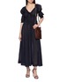 Figure View - Click To Enlarge - DÔEN - Ischia Smocked Puff Sleeve Cotton Dress