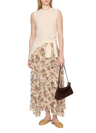 Figure View - Click To Enlarge - DÔEN - Louden Sleeveless Cashmere Cable Knit Top