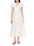 DÔEN Eliette Ruffle Trim Cotton Poplin Dress