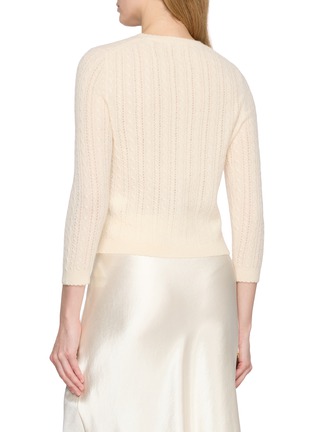 Back View - Click To Enlarge - DÔEN - Danae Cashmere Cable Knit Cardigan
