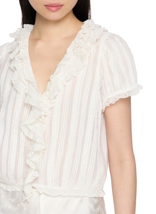  - DÔEN - Bernadette Ruffle Cotton Top