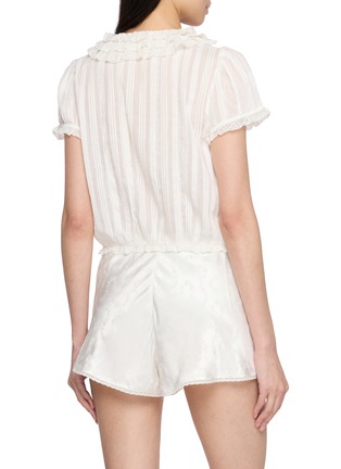 Back View - Click To Enlarge - DÔEN - Bernadette Ruffle Cotton Top