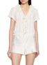 DÔEN Bernadette Ruffle Cotton Top