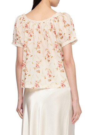Back View - Click To Enlarge - DÔEN - Frederica Floral Cotton Top