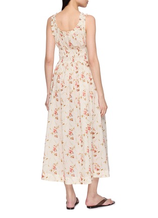 Back View - Click To Enlarge - DÔEN - Emmaretta Ruffle Floral Cotton Dress