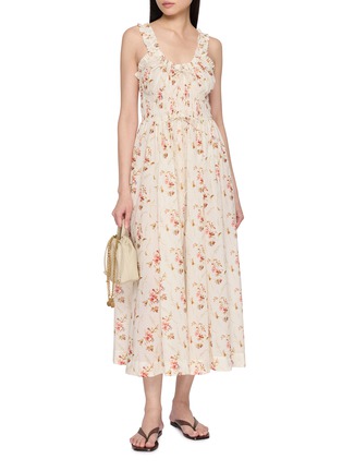 Figure View - Click To Enlarge - DÔEN - Emmaretta Ruffle Floral Cotton Dress
