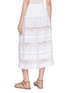 Back View - Click To Enlarge - DÔEN - Sidra Lace Detail Midi Skirt