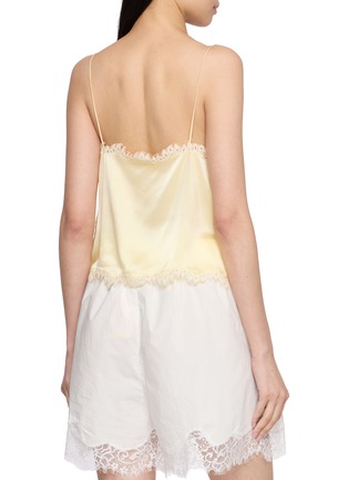 Back View - Click To Enlarge - DÔEN - Louré Lace-Trimmed Satin Camisole